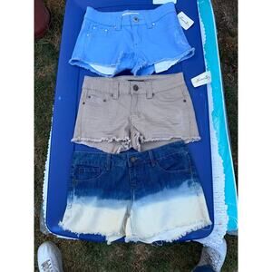 3 NEW DENIM CUTOFF SHORTS-2 NWT &  1 NWOT-25